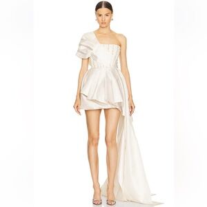 Bronx and Banco Genevieve Blanc High Low Bridal Dress